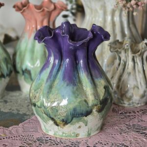 Vaas k 21 cm lilla-roheline