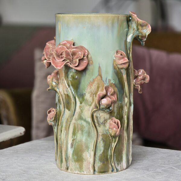 Vaas ArtRose Collection Roosa-roheline k 30 cm, diam 14 cm - Image 4