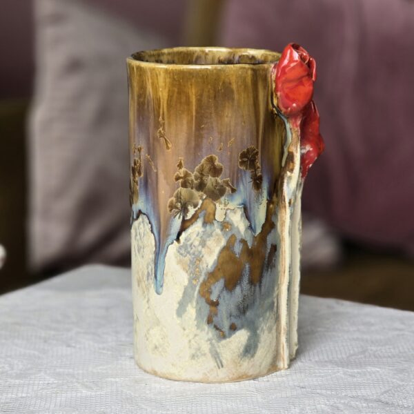 Vaas ArtRose Collection Kuldpruun-punane k 20 cm - Image 3