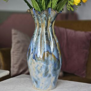 Vaas k 35 cm Helesinine kristall
