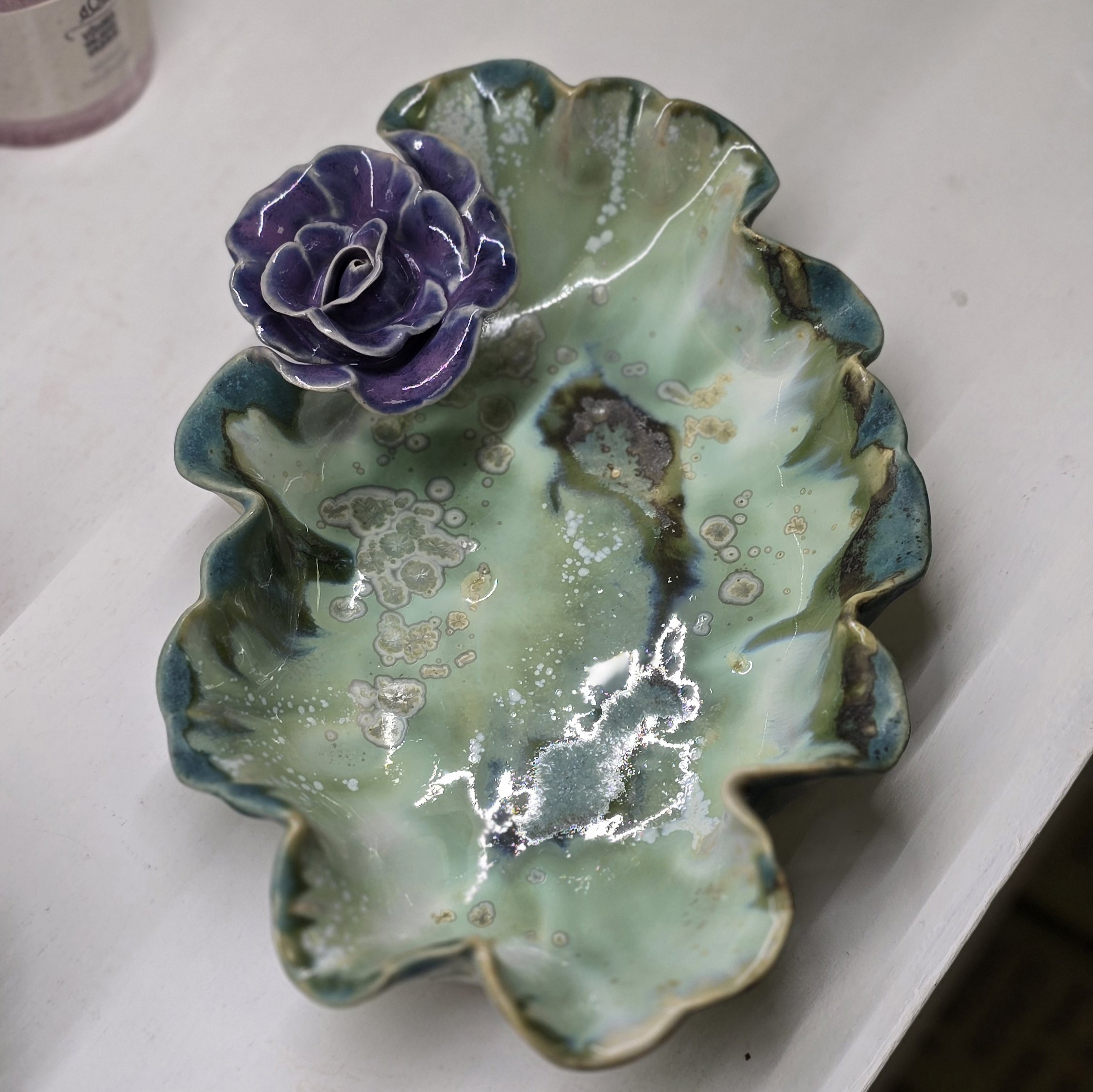 Vaagen 22 x 14 cm Roosiga roheline-lilla (nr 15)