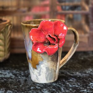 Tass 480 ml ArtRose Collection Kuldkristall, punane roos