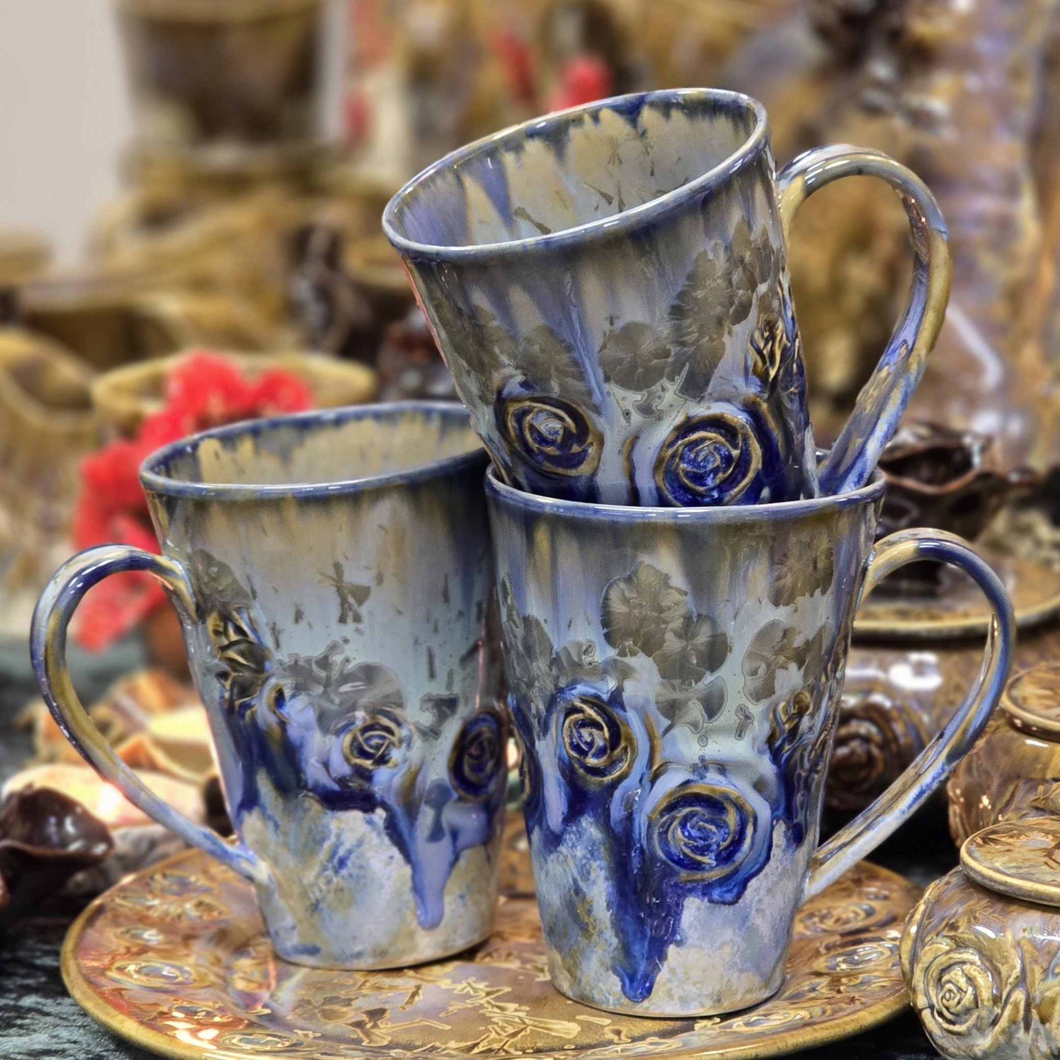 Tass 480 ml Helesinine kristall