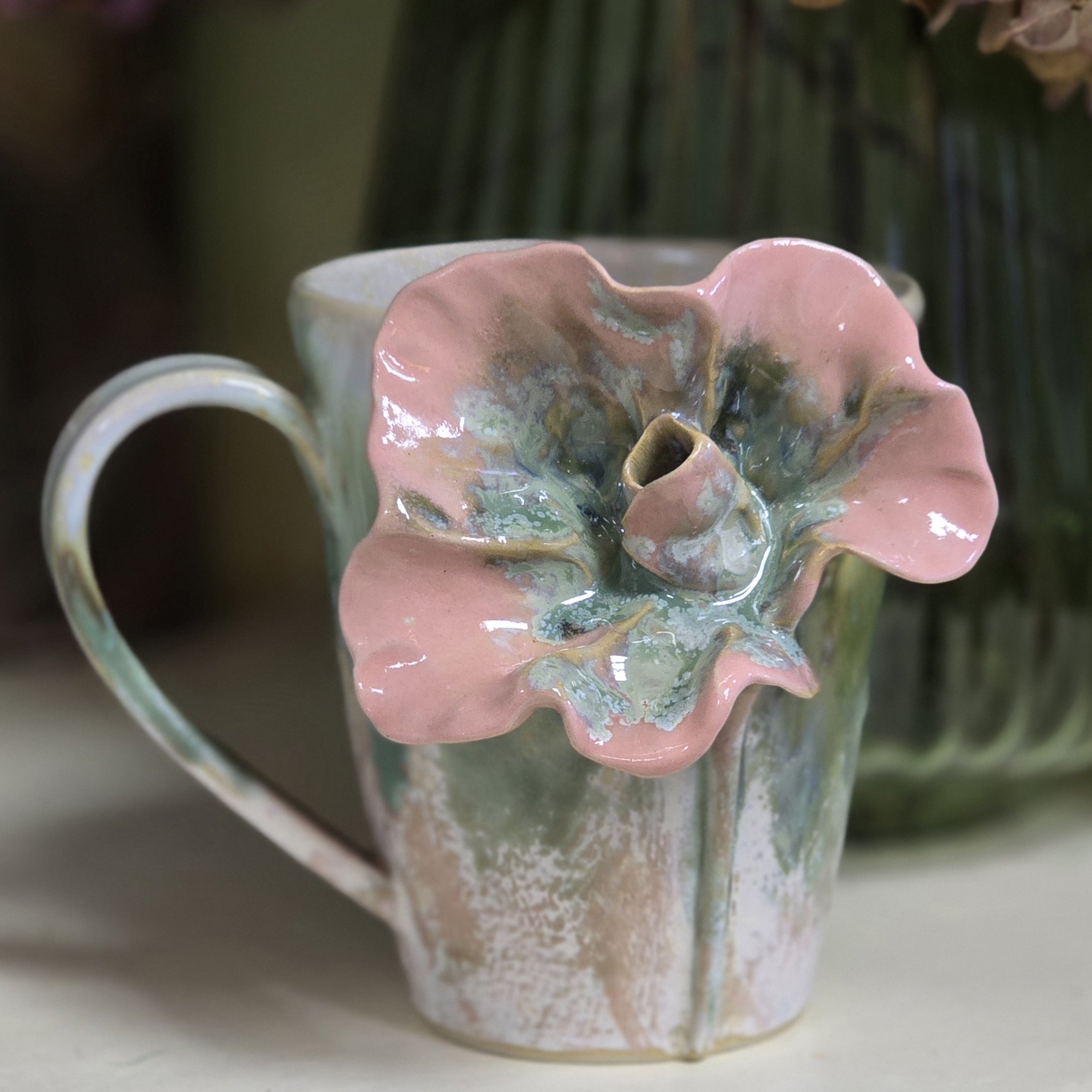 Tass 350 ml ArtRose Collection Roosa-roheline (nr3)