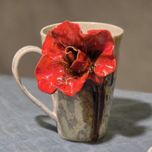 Tass 480 ml ArtRose Collection Punane roos valge kristall (nr1)