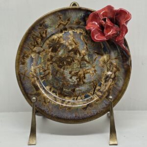 Taldrik ArtRose Collection diam 17 cm punane-kuldne