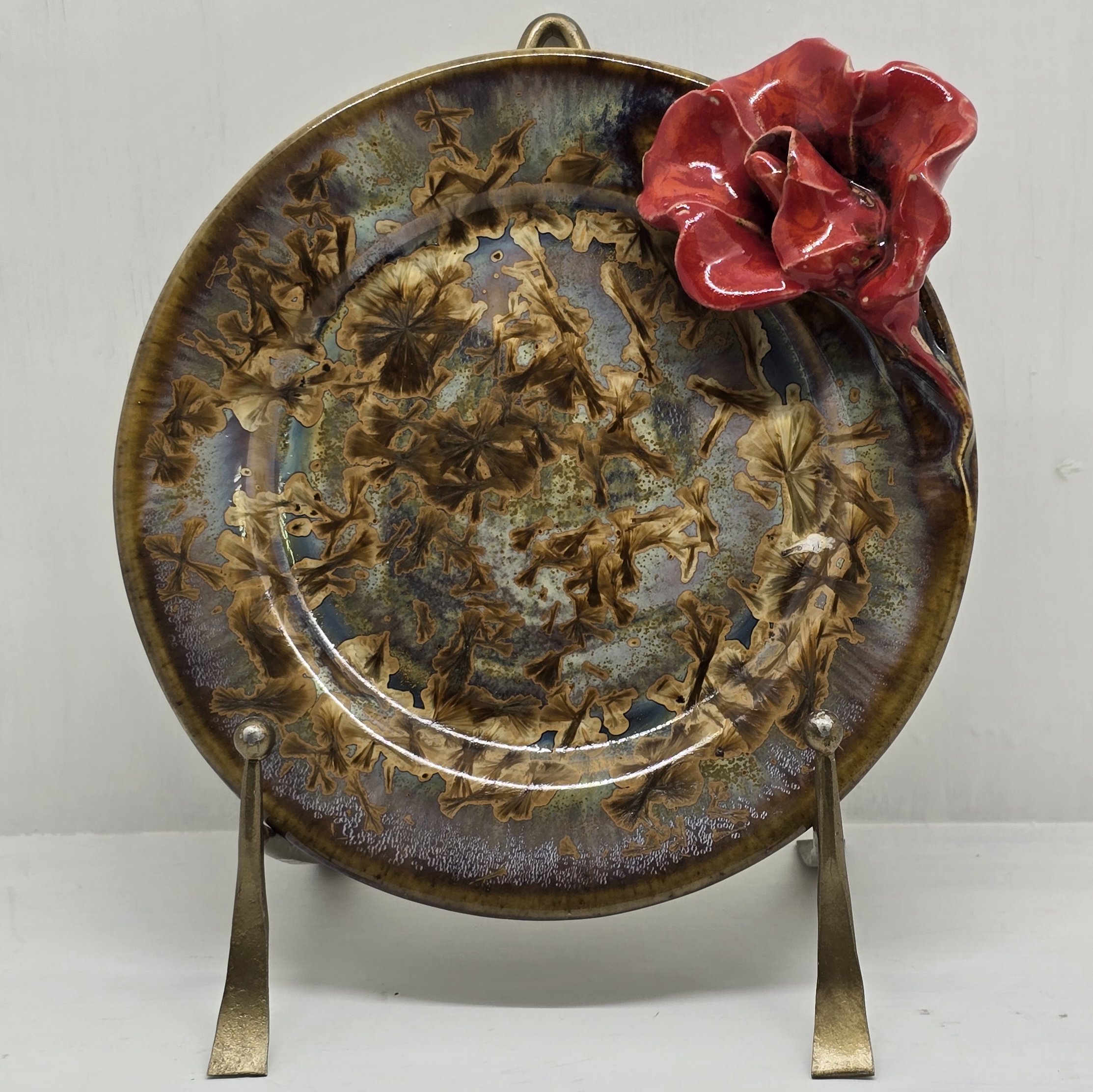 Taldrik ArtRose Collection diam 17 cm punane-kuldne