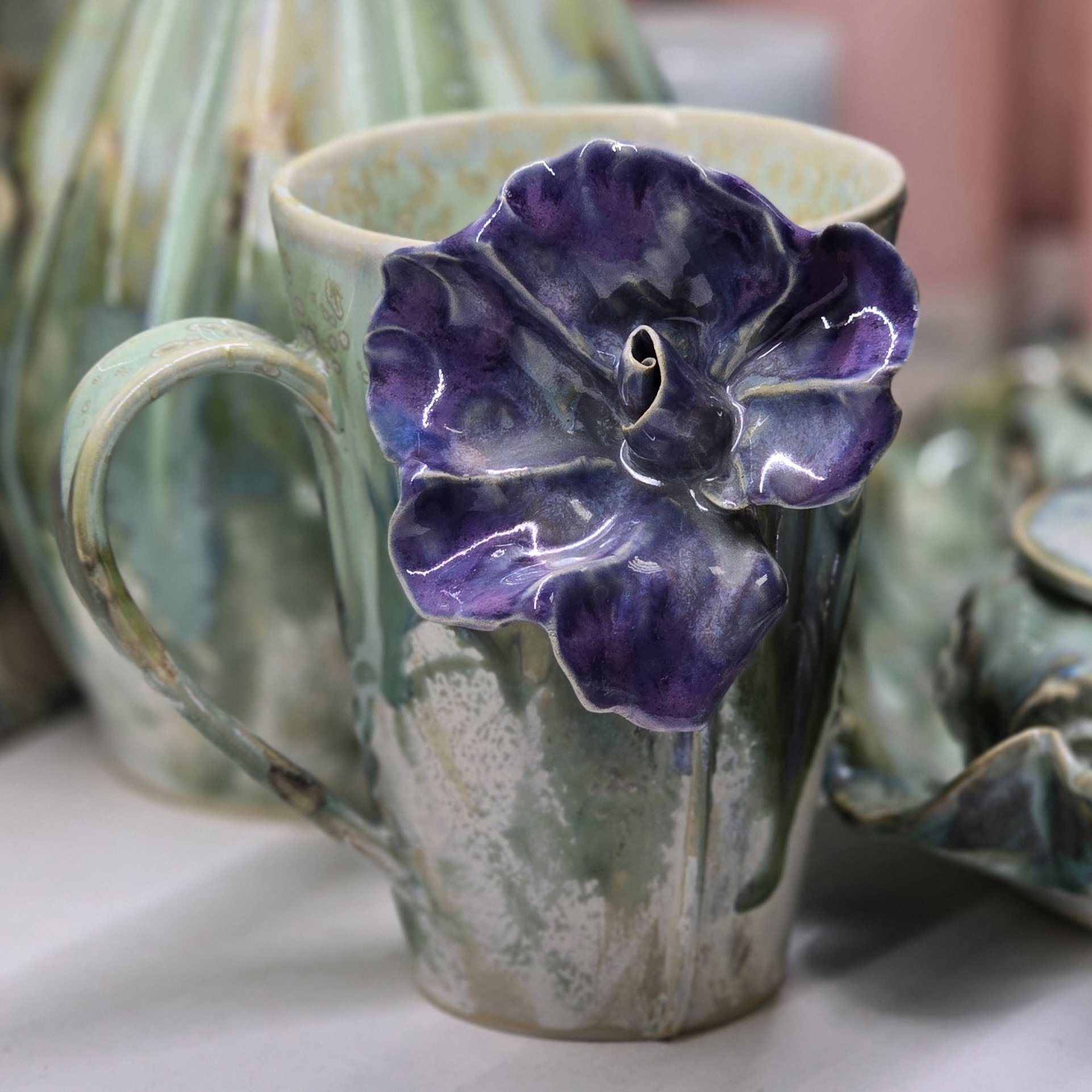 Tass 480 ml ArtRose Collection lilla-roheline (nr 4)