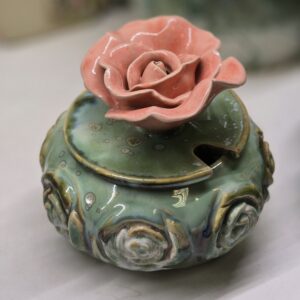 Roositoos lusikaauguga, 300 ml, Roosinupp roheline-roosa (nr 1)