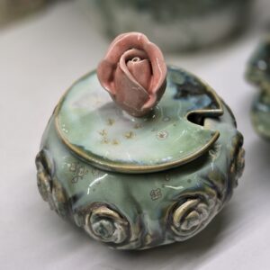 Roositoos lusikaauguga, 300 ml, Roosinupp roheline-roosa (nr 2)