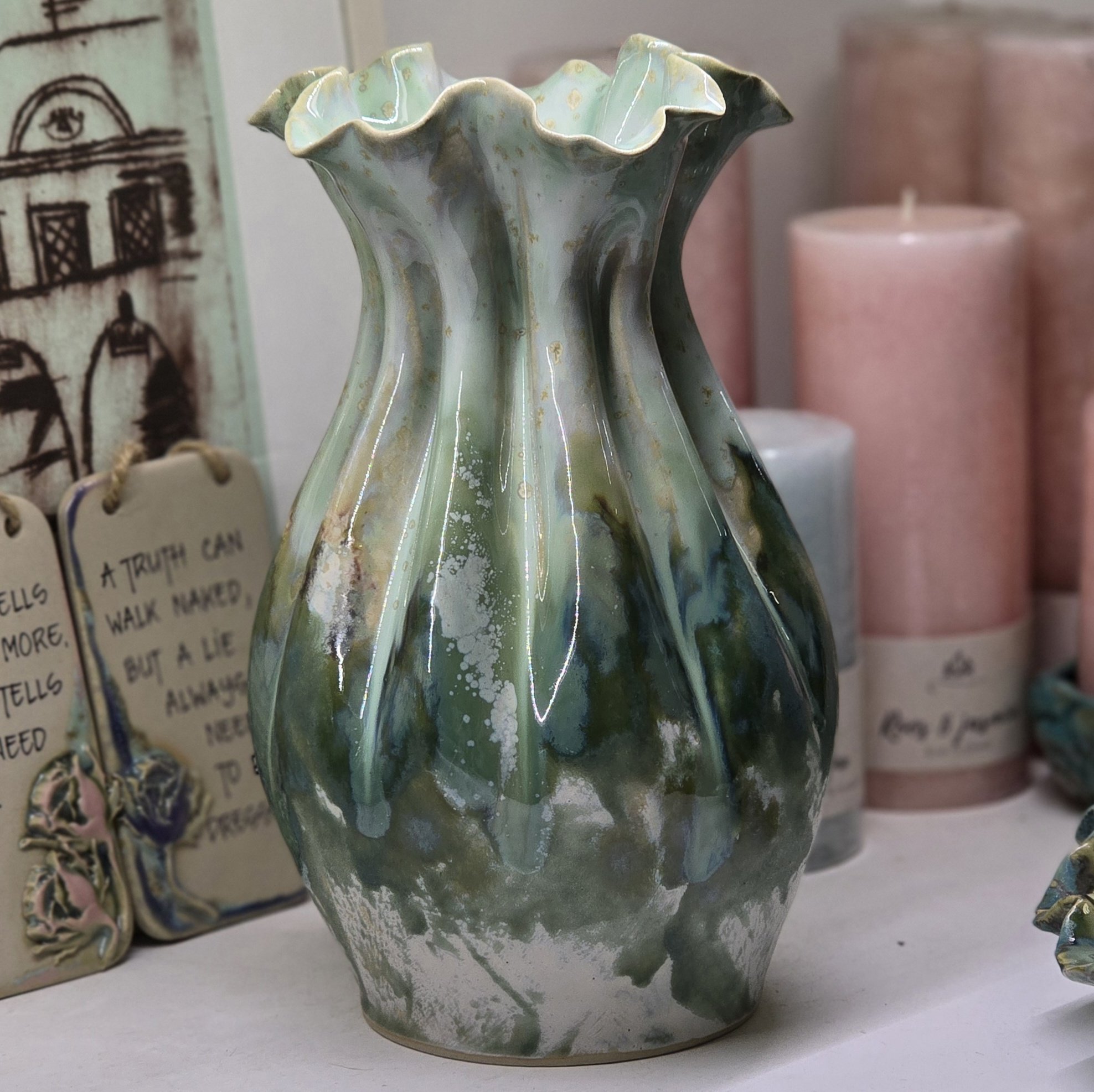 Vaas k 23 cm Roheliste möll (nr 1)