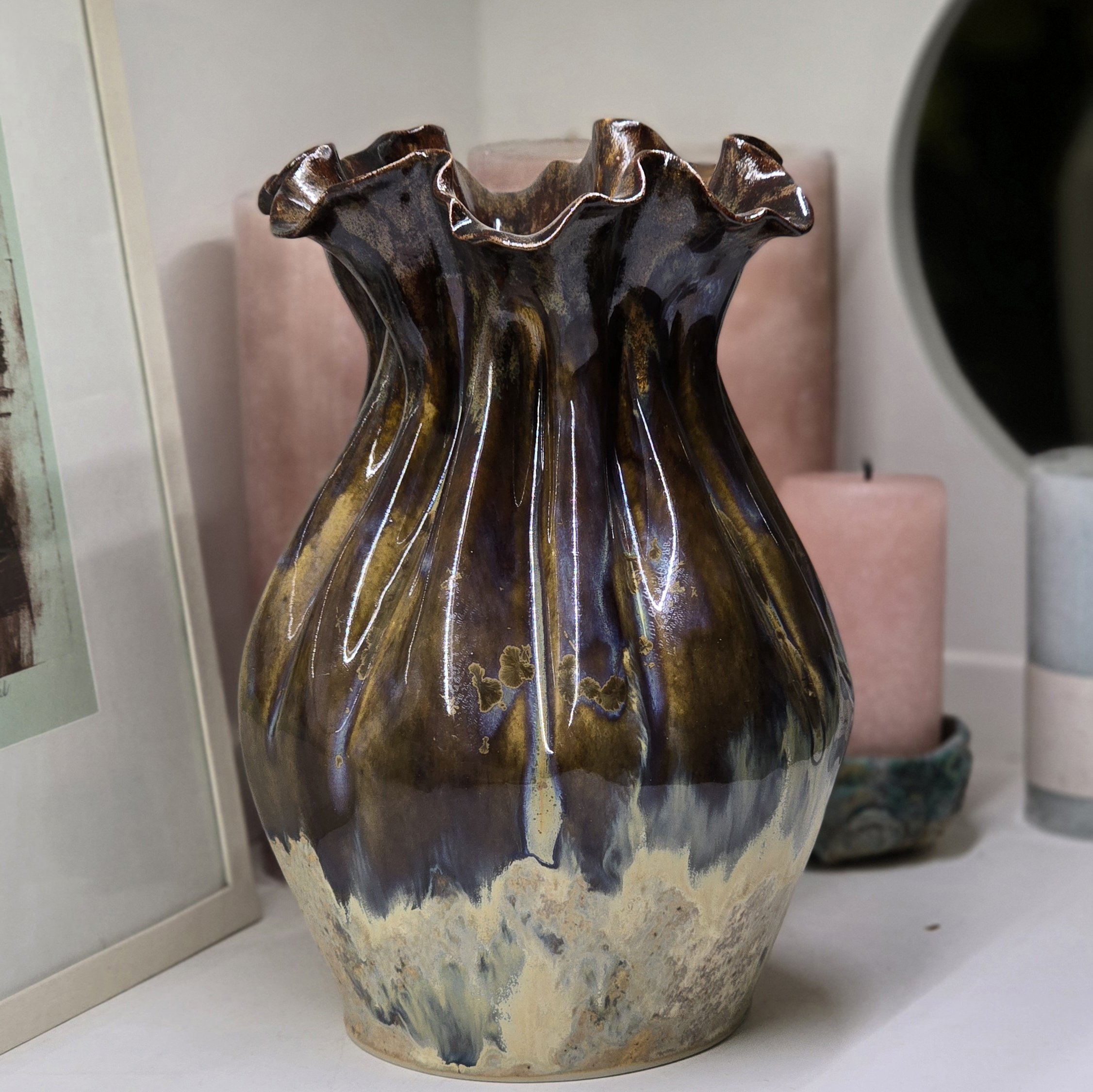 Vaas k 25 cm Kuldpruun (nr 9)