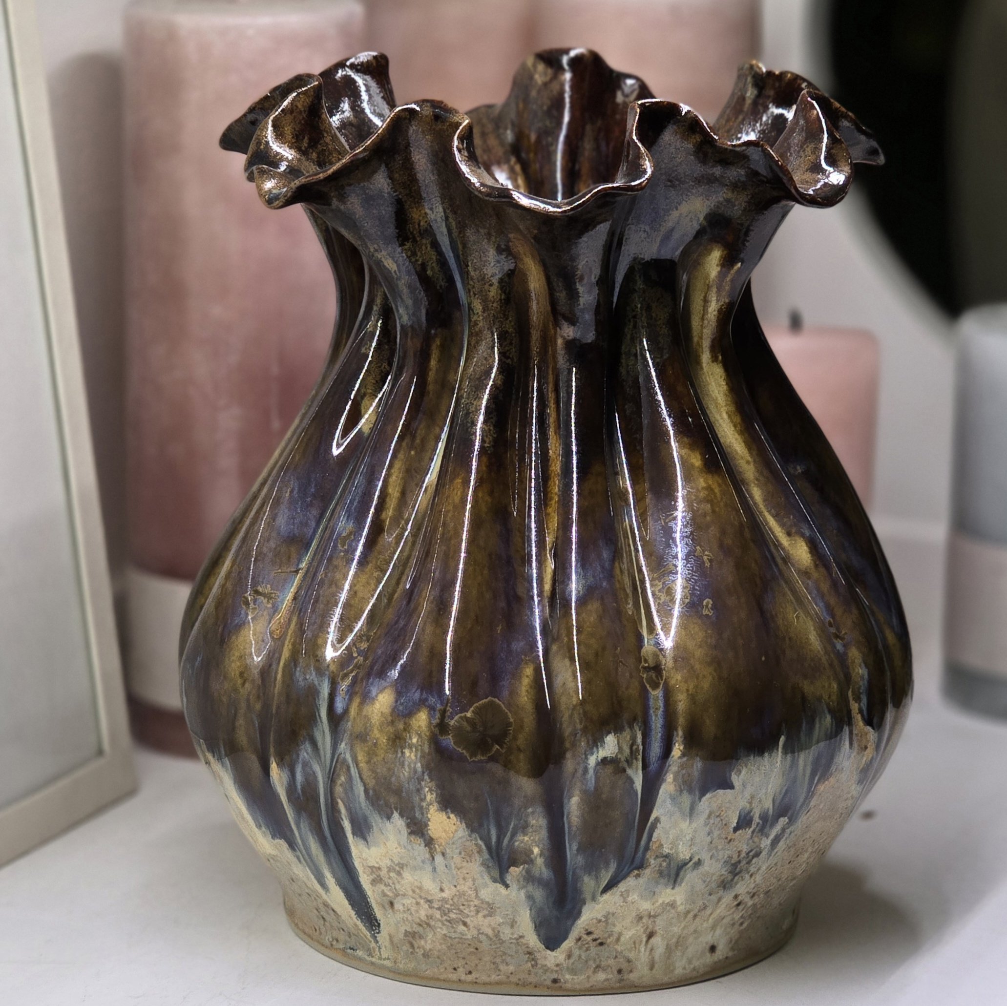 Vaas k 20 cm Kuldpruun (nr 10)