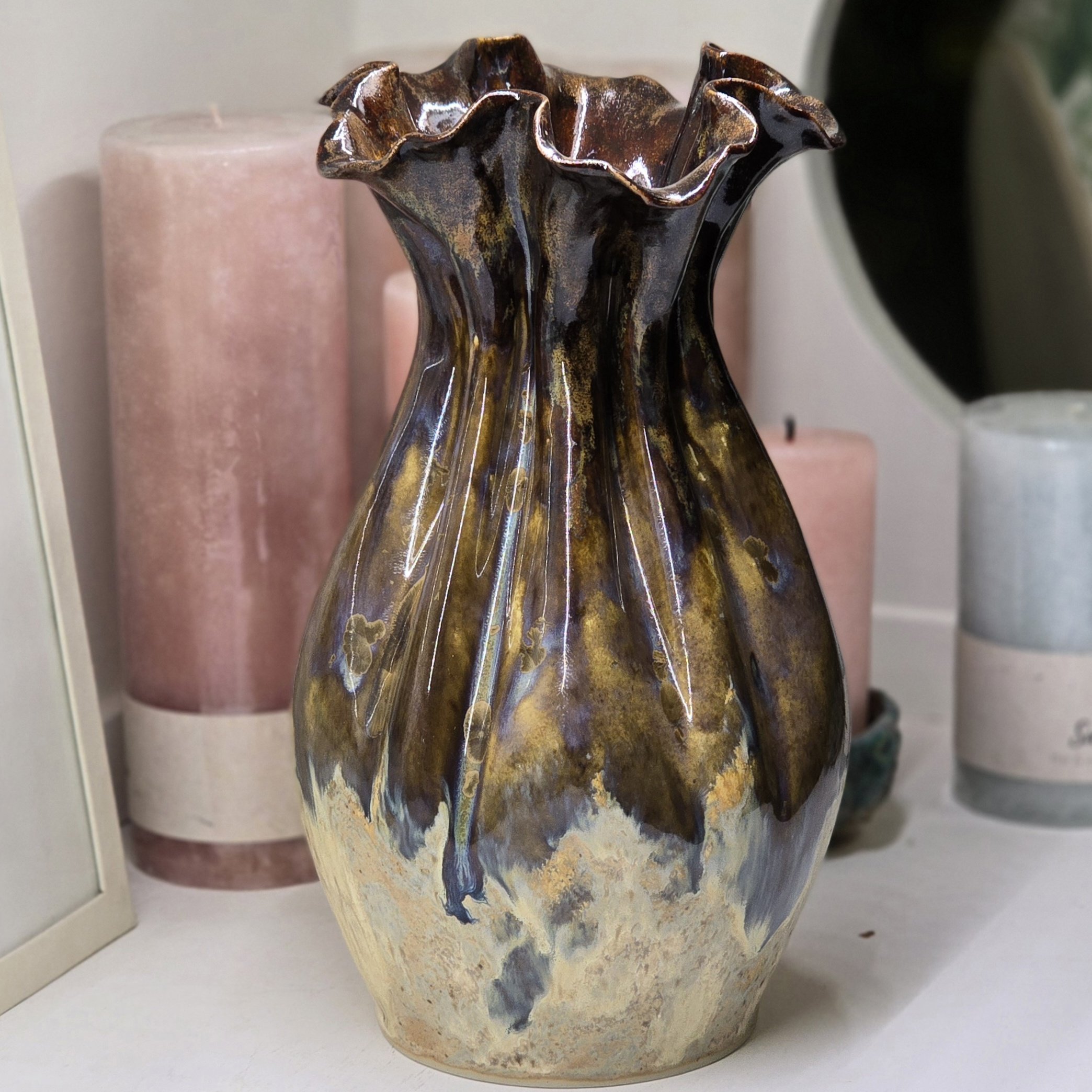 Vaas k 25 cm Kuldpruun (nr 11)