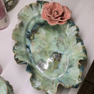 Vaagen  28 x 19 cm  Roosiga, roheline-roosa (nr 13)