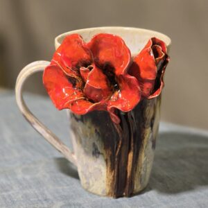 Tass 480 ml ArtRose Collection Punane roos valge kristall (nr2)