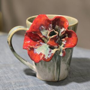 Tass 350 ml ArtRose Collection Punane roos, roheline (nr11)