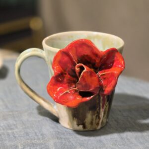 Tass 280 ml ArtRose Collection Punane roos, roheline (nr15)