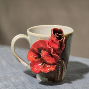 Tass 280 ml ArtRose Collection Punane roos, roheline (nr16)