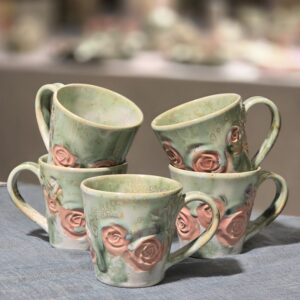 Tass 150 ml Roos roosa-roheline