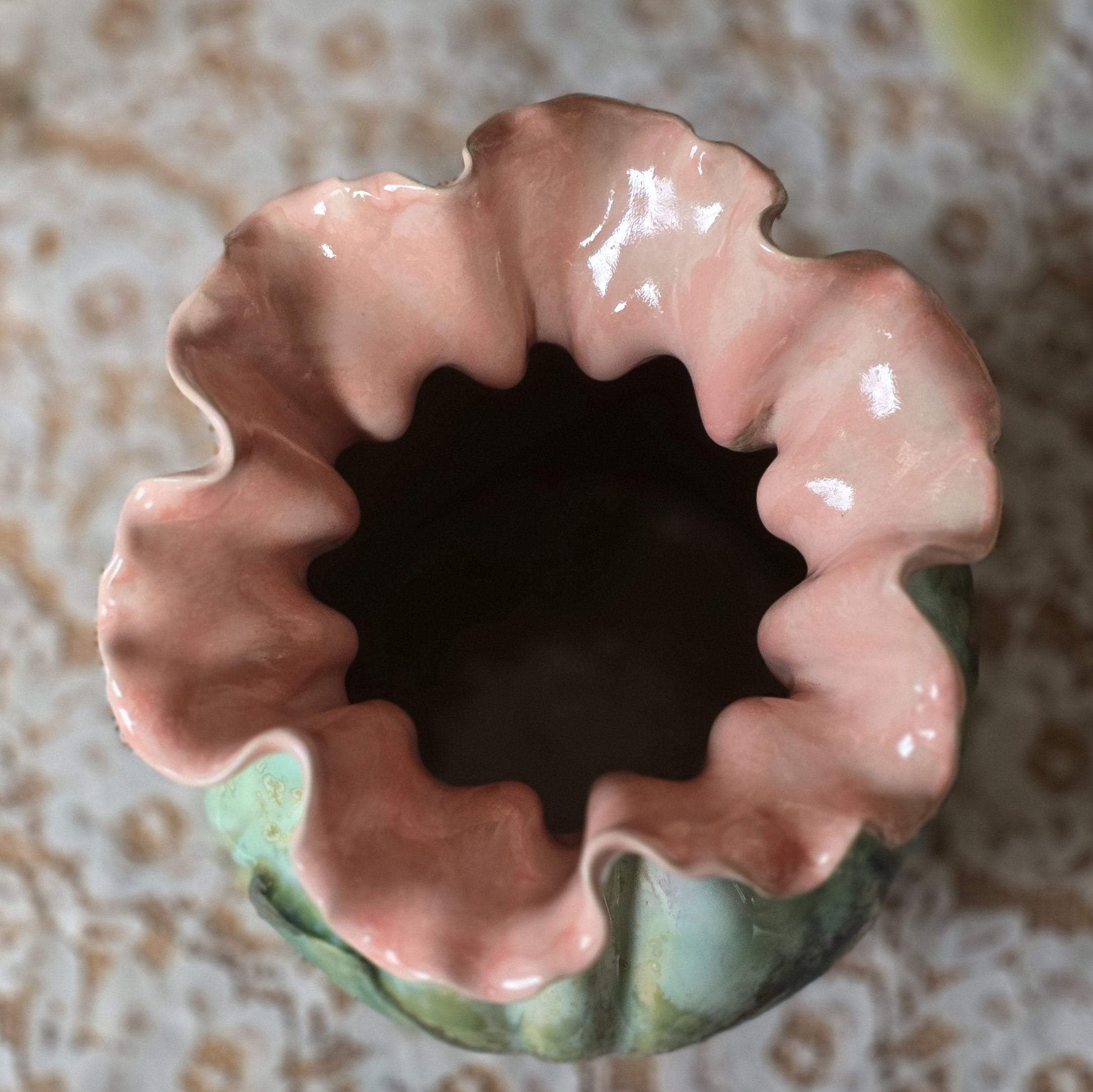 Vaas k 25 cm Roosa-roheline (nr 13) - Image 2