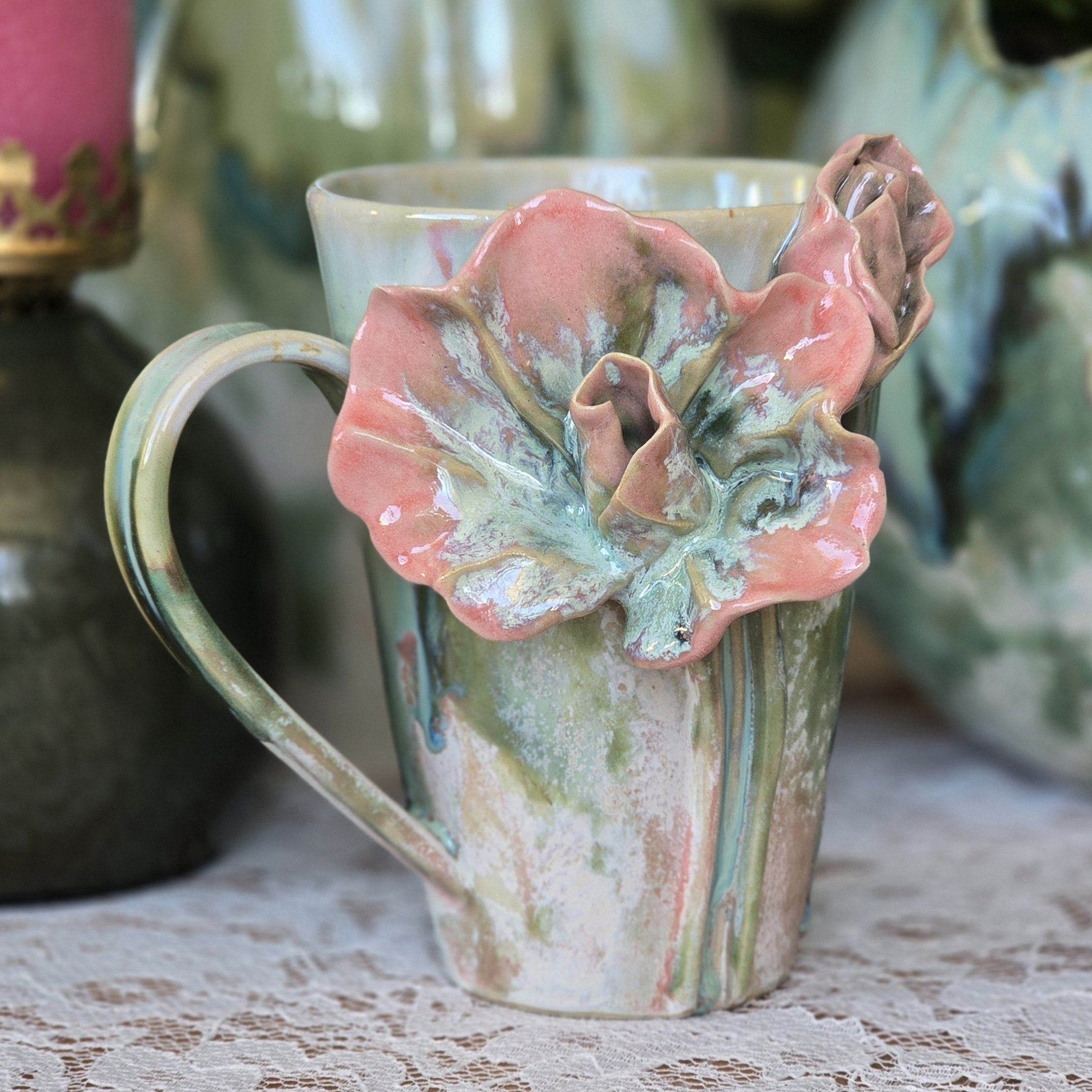 Tass 480 ml Roosa-roheline nr 2