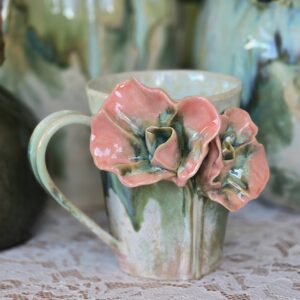 Tass  350 ml  Roosa-roheline nr 10