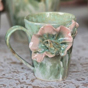 Tass  350 ml  Roosa-roheline nr 12