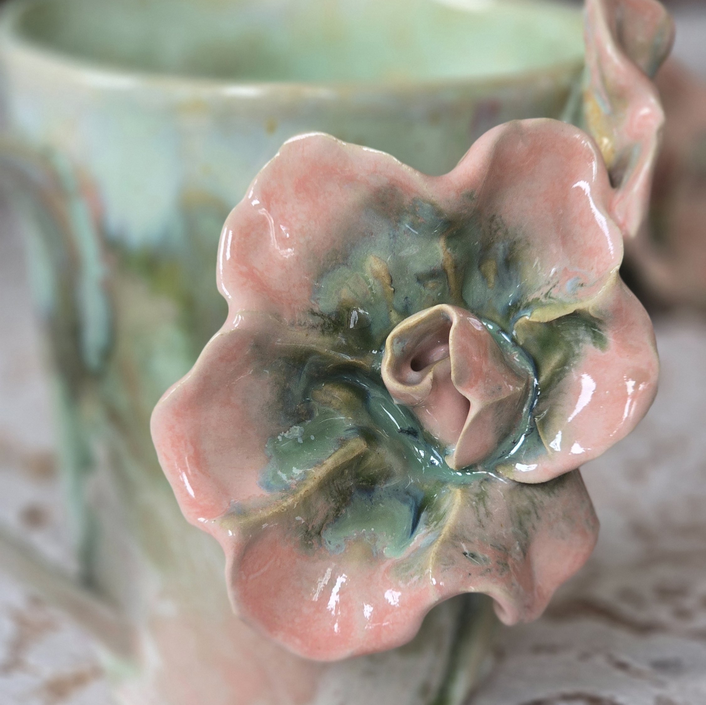 Tass 350 ml Roosa-roheline nr 13 - Image 2