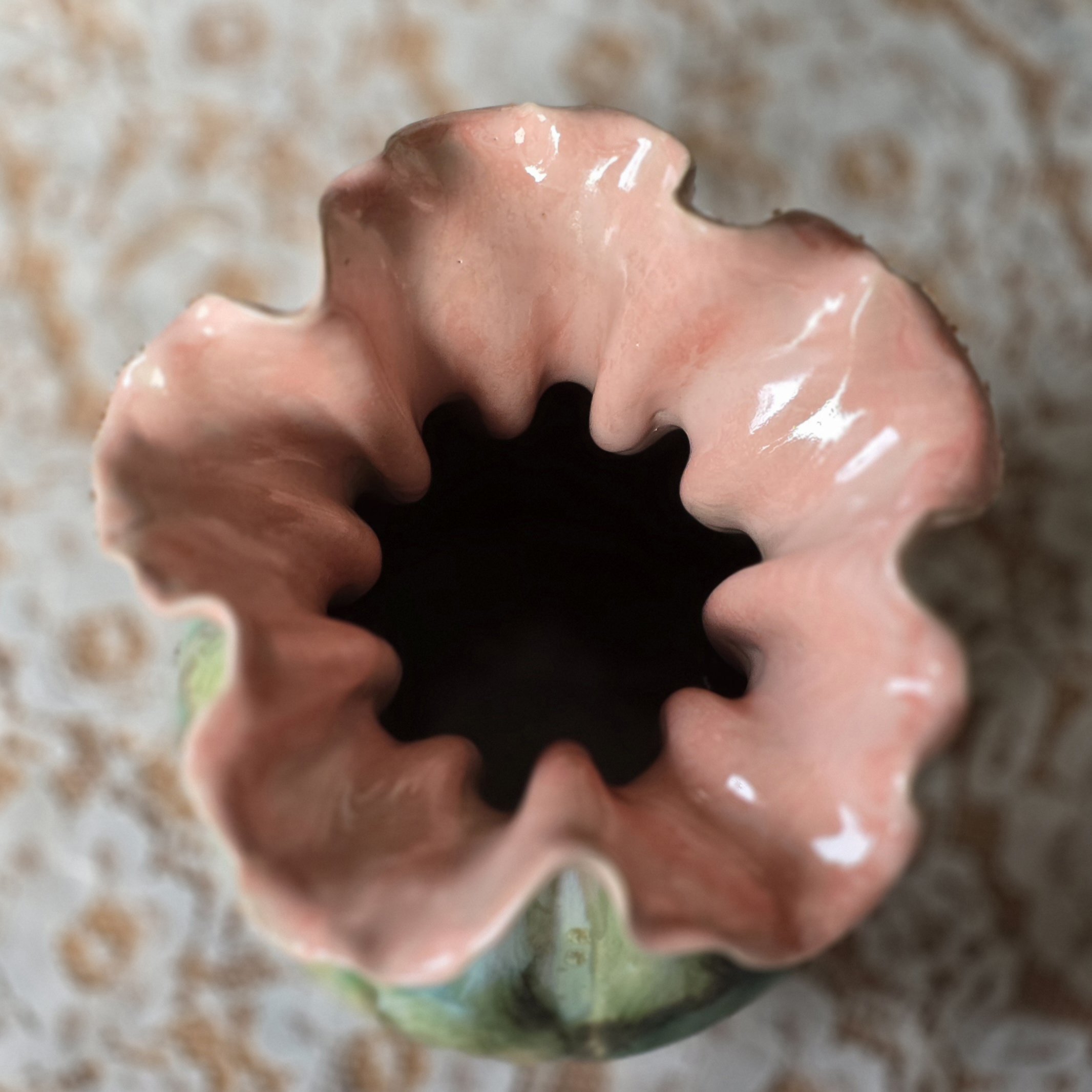 Vaas k 19 cm Roheline-roosa (nr 11) - Image 2