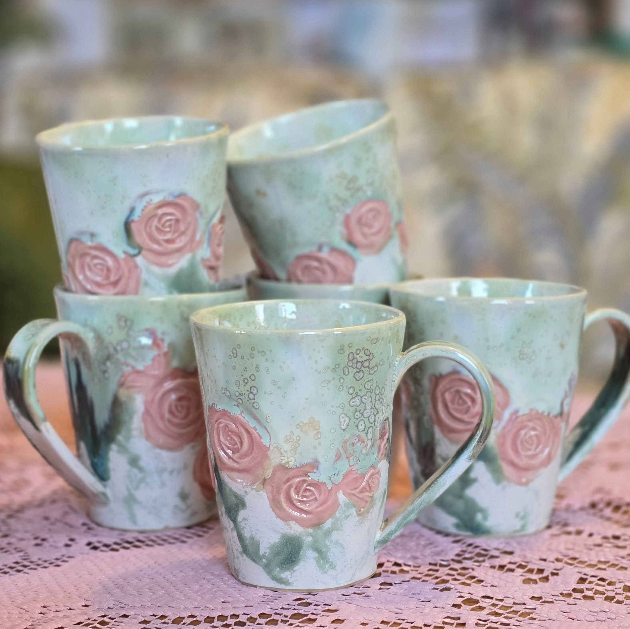 Tass 350 ml Roos roosa-roheline - Image 2