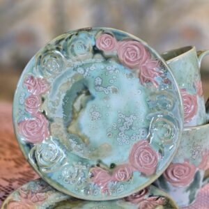 Taldrik diam 17 cm Roosa-roheline