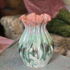 Vaas k 25 cm Roosa-roheline