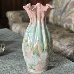 Vaas k 39 cm Roosa-roheline